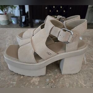 UGG  T-Strap platform sandals.  Womens Size 8